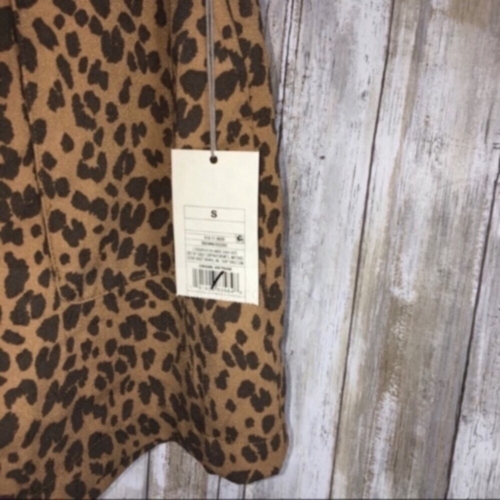 A New Day Leopard Print Tie Paper Bag Shorts - Picture 6 of 6